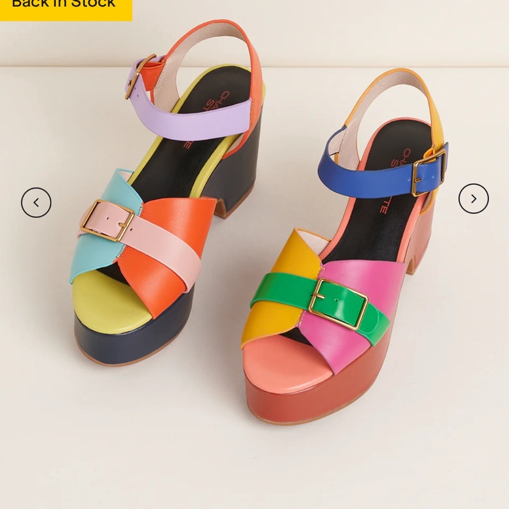 Charlotte Stone RAF Platform Sandals Sz 9